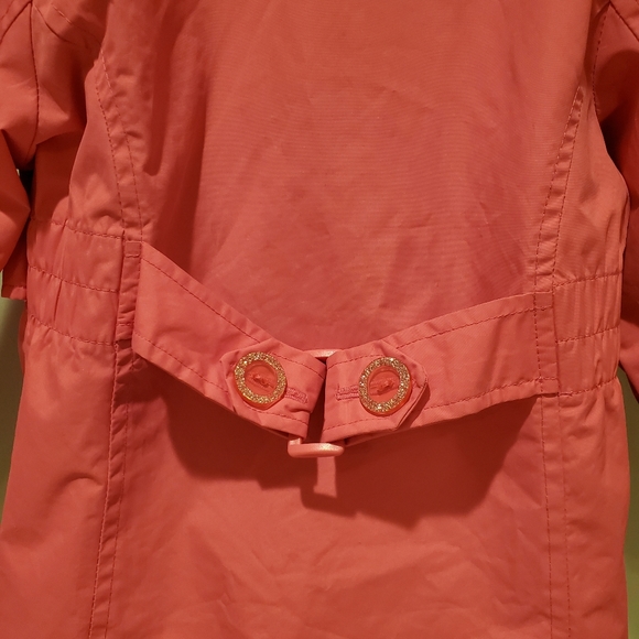 London Fog Pink Raincoat with Sparkling Buttons - Picture 10 of 13